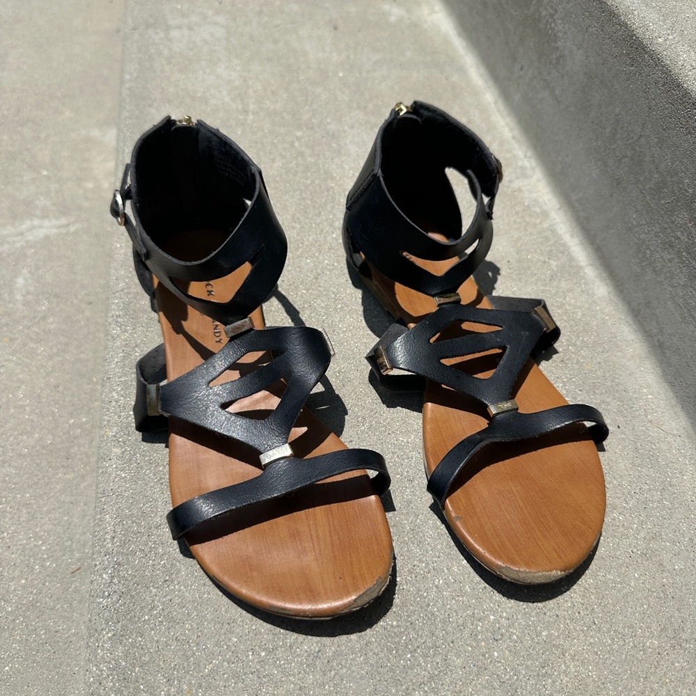 Black strappy sandals